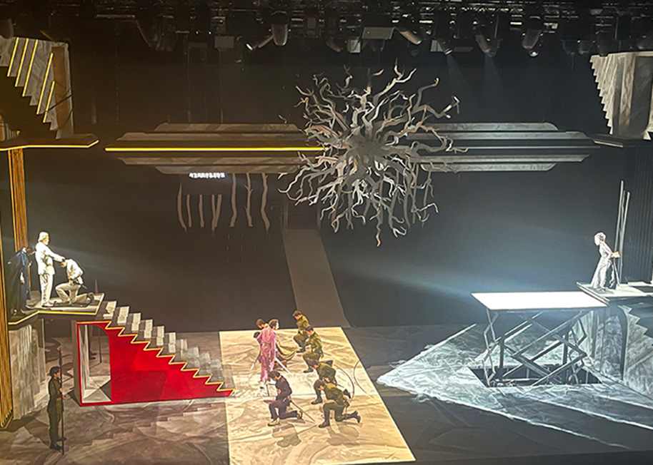 SANYU's intelligent multi axis rotating lifting stage successfully ran in the musical 